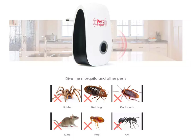6 Pack Electronic Pest Repellent Wholesale Pest Reject Control Indoor Ultrasonic Repellent With Blue Light Pest Plug In4